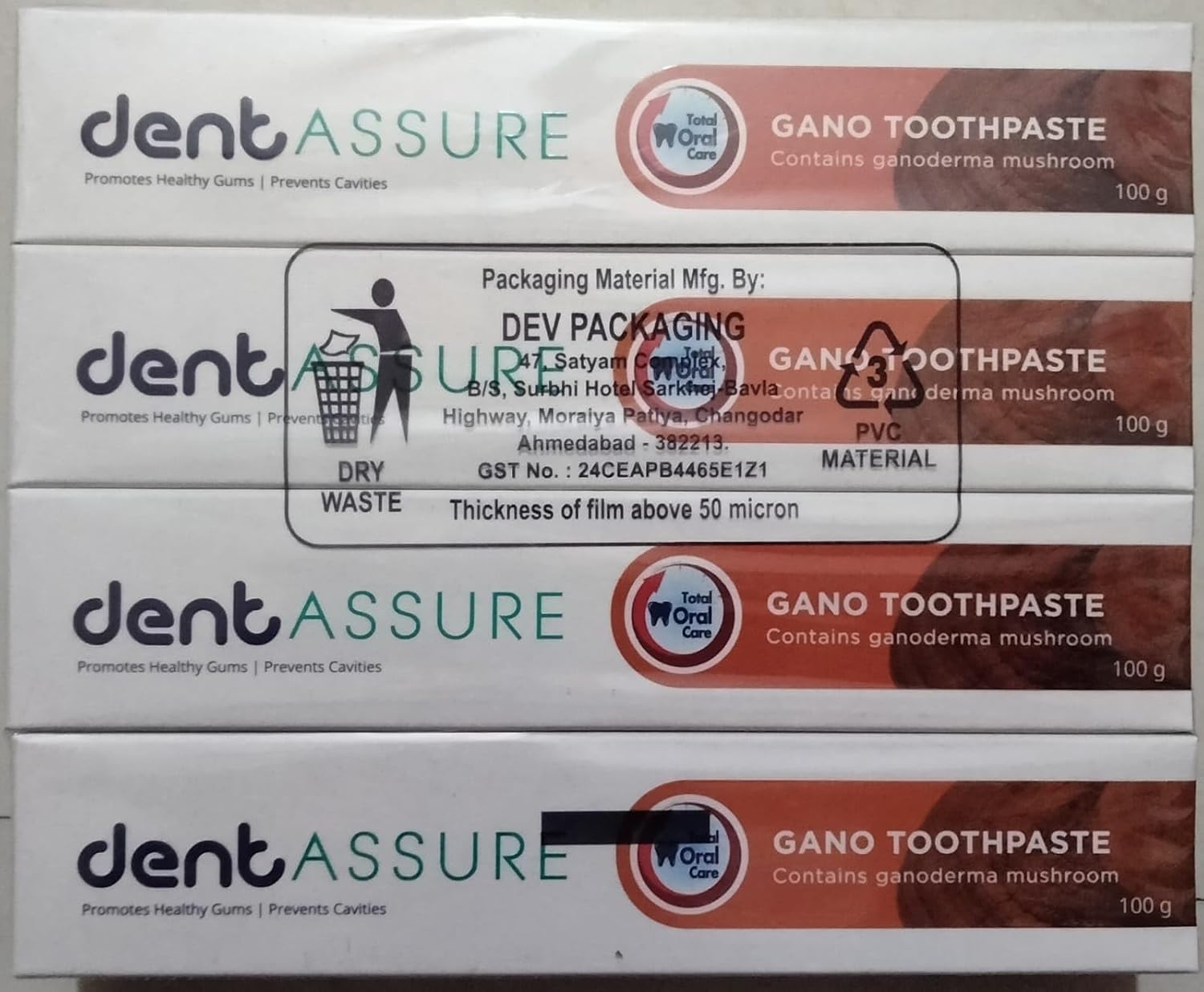 VESTIGE GANO Toothpaste, Pack of 4, 100g Each (B0D9BPYRV2) Amazon Price History, Amazon Price Tracker