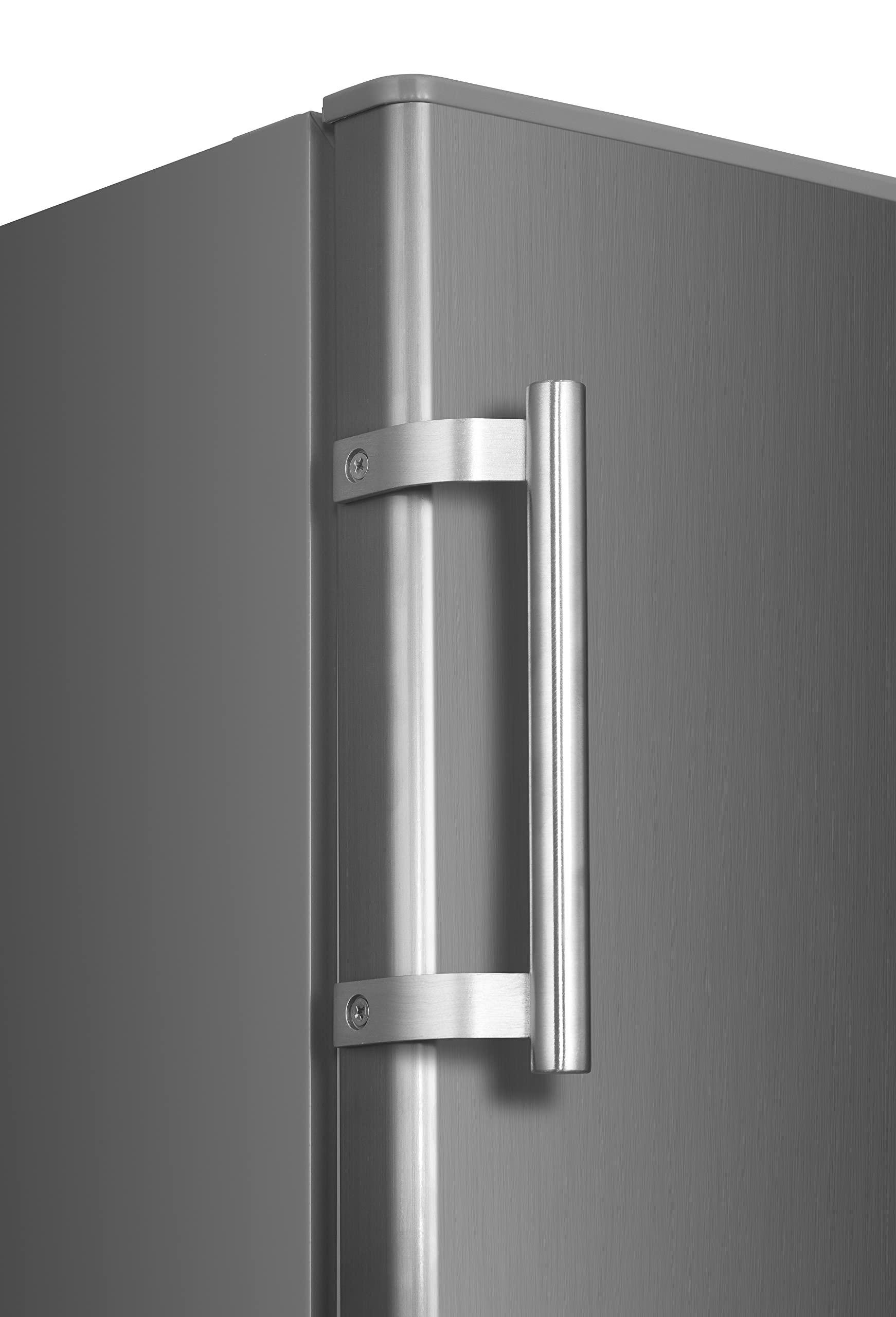 Cookology CTFR240IX Tall Freestanding Larder Fridge 240 Litre, 143cm High and 55cm Wide with 5 Adjustable Shelves and Reversible Door - In Inox — view 3
