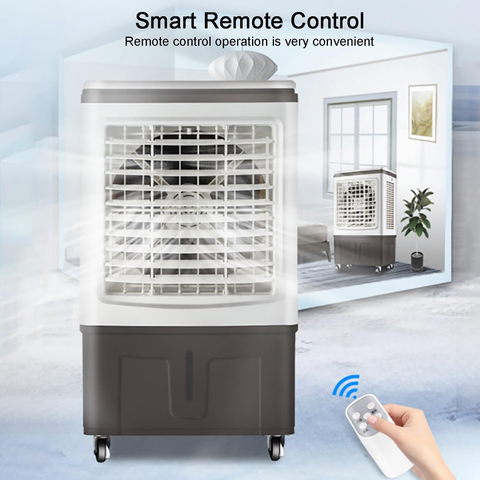 Refroidisseur d'air Portable 30 L avec 3 Modes de Fonctionnement Ventilateur de Refroidissement à 3 Vitesses, Refroidisseur d'air par évaporation 3 en 1, léger, à Faible Bruit, pour Le