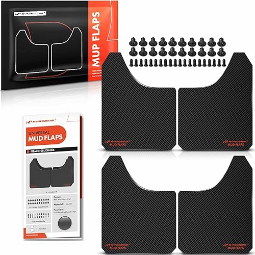 Miniatura 9 de 2 protectores de salpicaderas universales negros,A-premium, protectores para salpicaderas, para camioneta, pick-up, SUV, con aditamentos para su