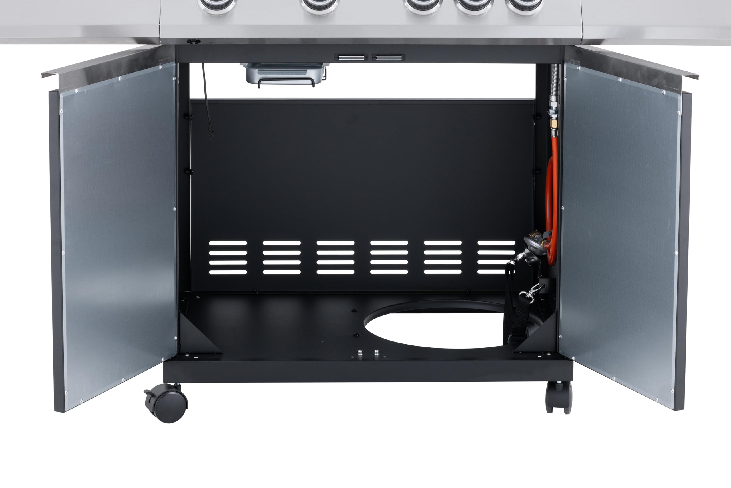 Tarrington House Barbecue a Gas Paxton 4 Bruciatori + Fornello Acciaio Inox Nero Opaco