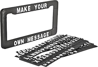 Bell Automotive Personalized Black License Plate Frame - Corrosion-Resistant Die-Cast Metal, Easy Install for Standard US Plates