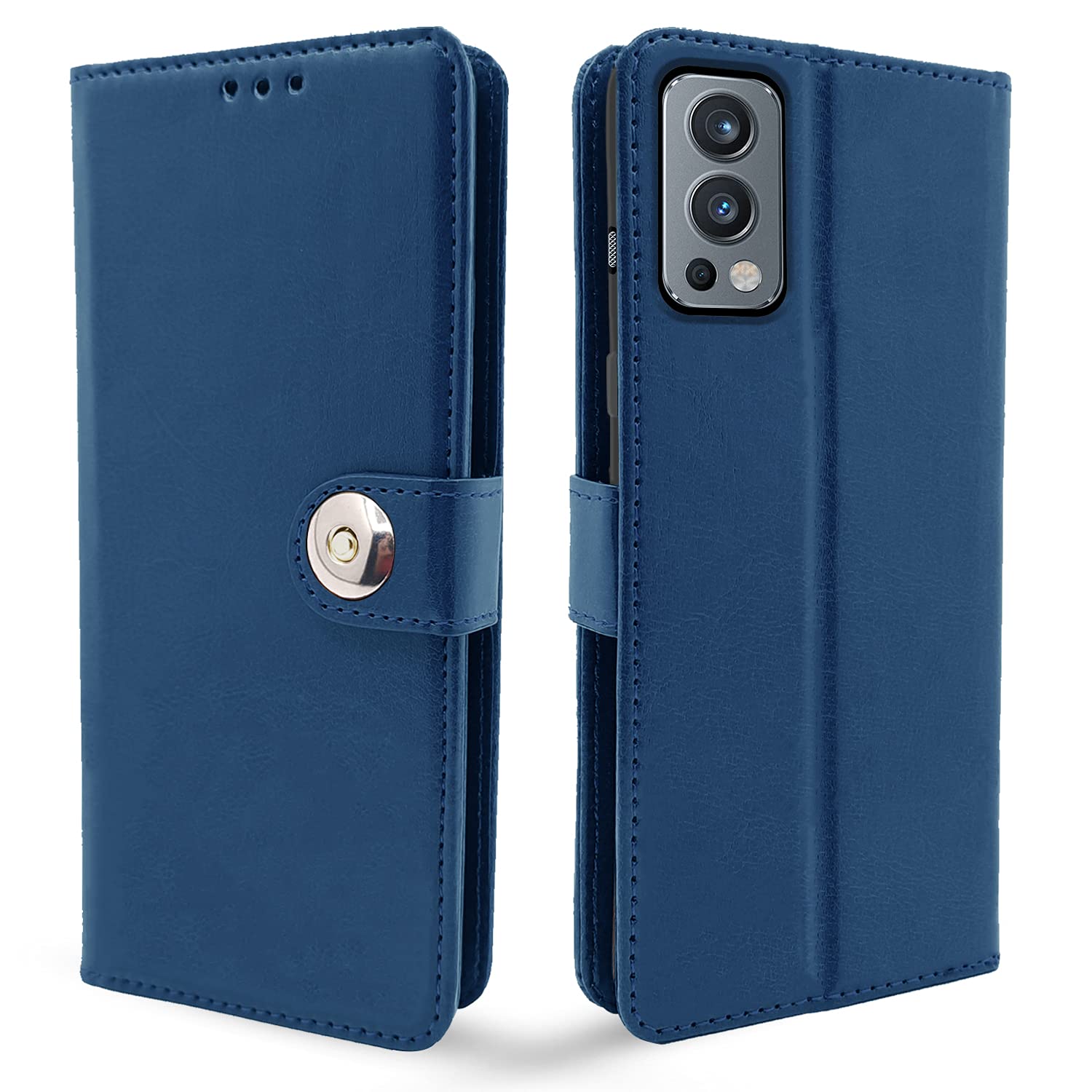 Pikkme Oneplus Nord 2 5G Flip Cover| PU Leather Finish | 360 Protection | Wallet & Stand | Strong Magnetic Flip Case for Oneplus Nord 2 5G (Blue Button) (B09DV2RLGY) Amazon Price History, Amazon Price Tracker