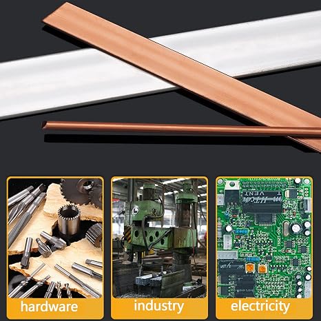 110 Copper Flat Bar, 1/4 Thickness x 1 Width x 12 Length Copper Flat Bar Stock, 6mm x 25mm x 305mm