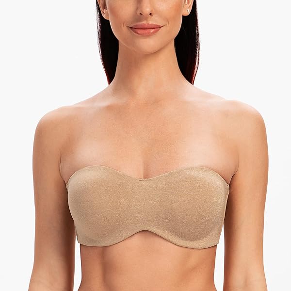 MELENECA Women's Strapless Minimizer Multiway for Large Bust Unlined Seemless Underwire Bandeau Bra - 4