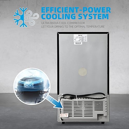 Miniatura 7 de WANAI Mini refrigerador de 125 latas refrigerador de bebidas puerta de vidrio enfriador de bebidas para cervezas exprimidor de vino estantes
