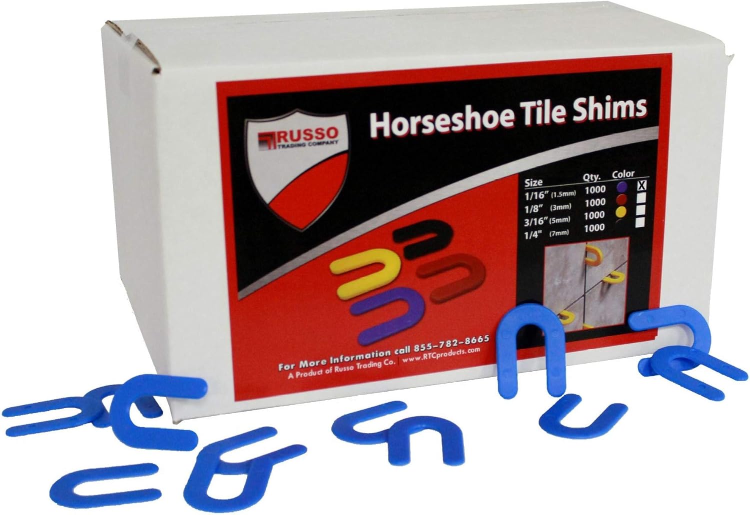 1/16 Horseshoe Tile Spacers 1000pc