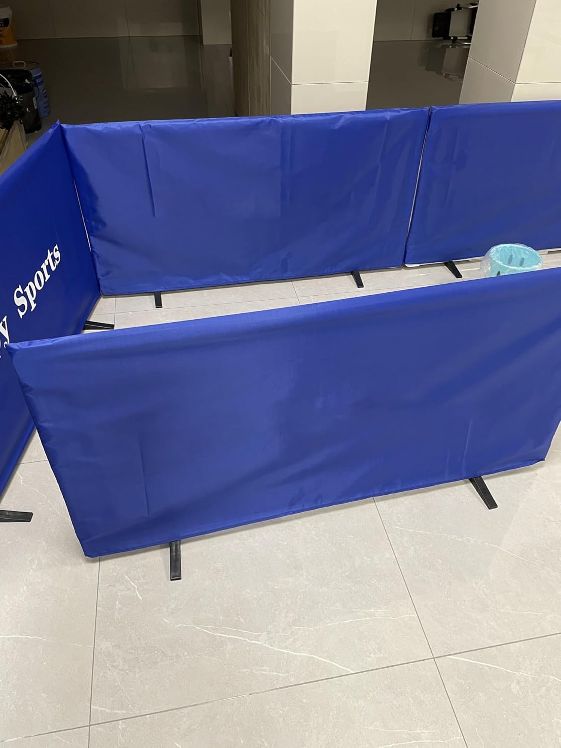 Indoor Table Tennis Barrier, 4 6 Packs Ping Pong Court Surround Ball Baffle, Portable Sport Court Dividers Ball Stopper for School Club Gym Activity Room，Galvanised Frame(4pack,140x75cm (55 1/10 x 29