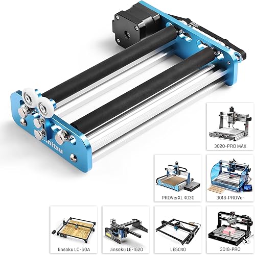 Miniatura 5 de Genmitsu Rotatorio láser V2 para grabadores láser, cortadores láser, accesorio de rodillo giratorio láser, módulo de grabado de rodillos rotativos