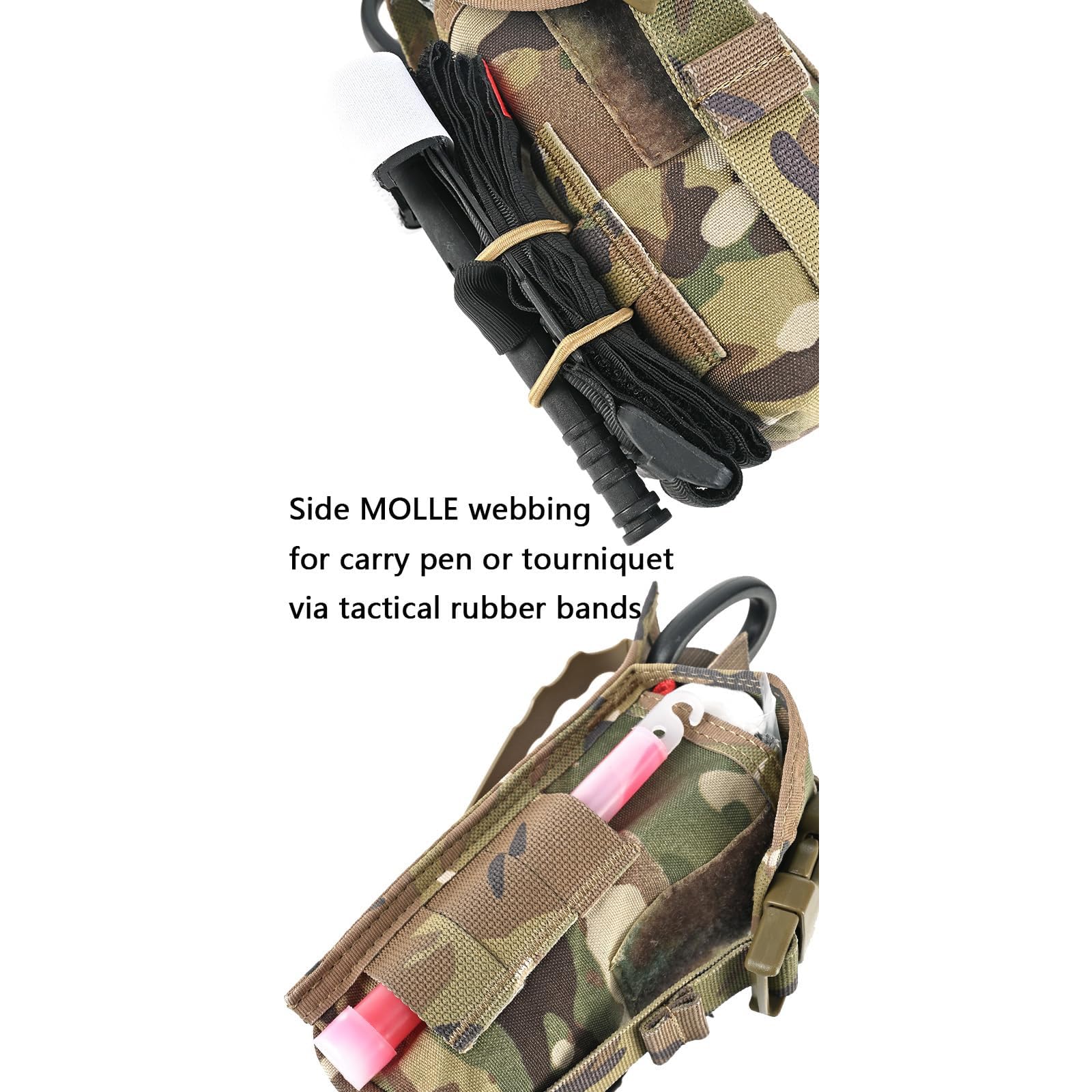 WLXW Tasca Medica Tattica Kit Pronto Soccorso Porta Laccio Emostatico Tasca IFAK Vuota (Kit Non Incluso) Attrezzatura Sicurezza Sopravvivenza(CP)
