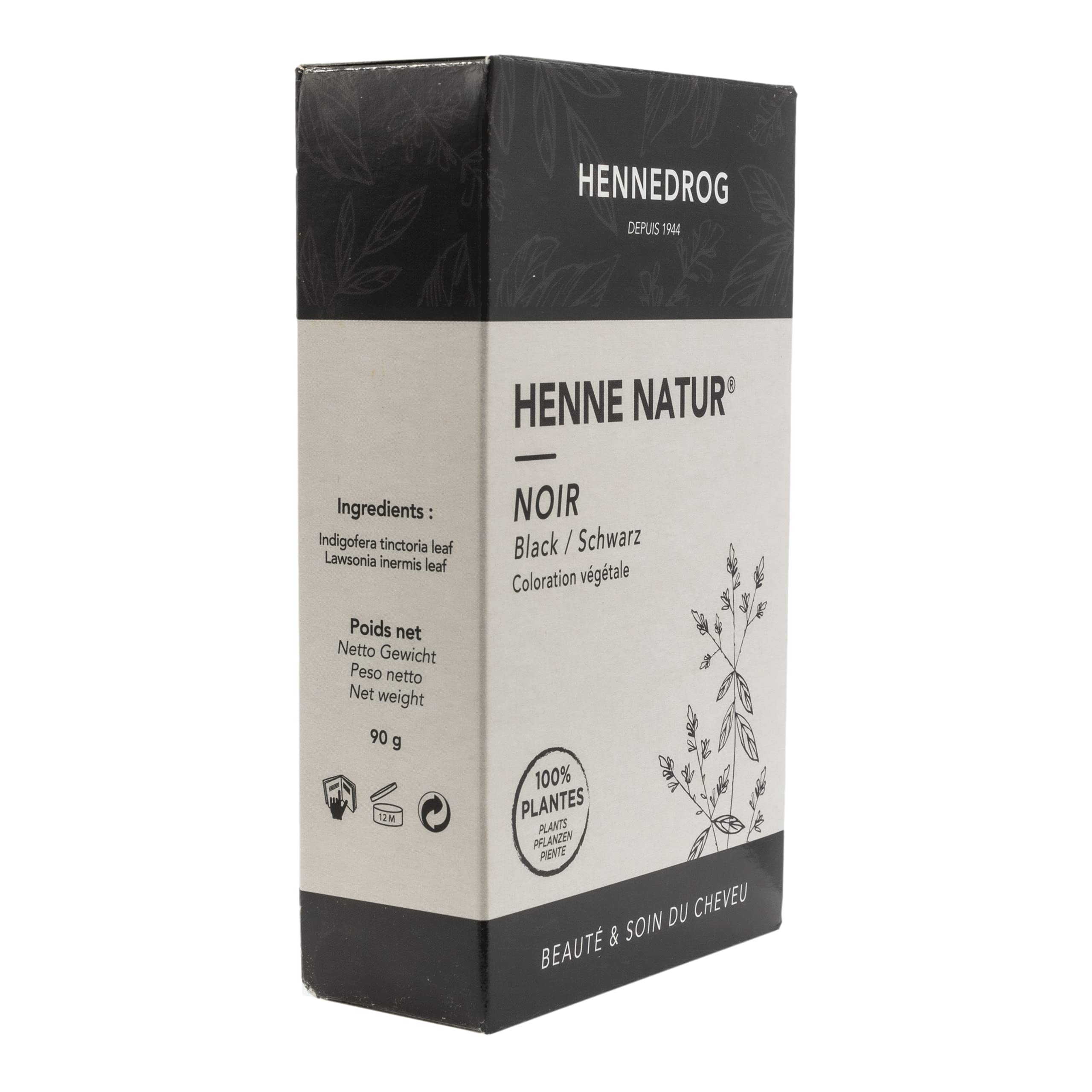 Hennedrog - Henna Natur schwarz 4 x 90 g