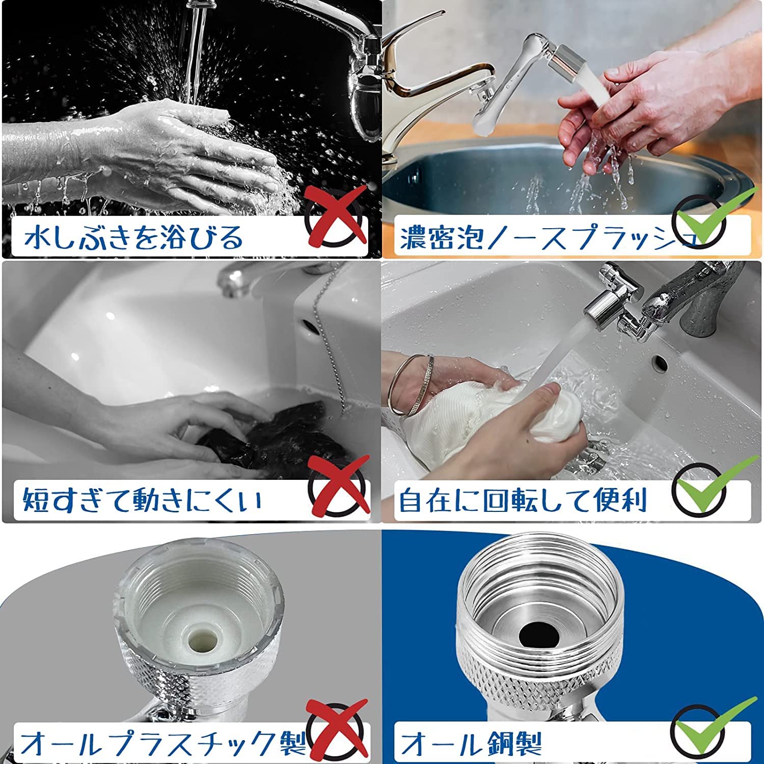Amazon | 蛇口 シャワー キッチンシャワーヘッド ノズル 水道