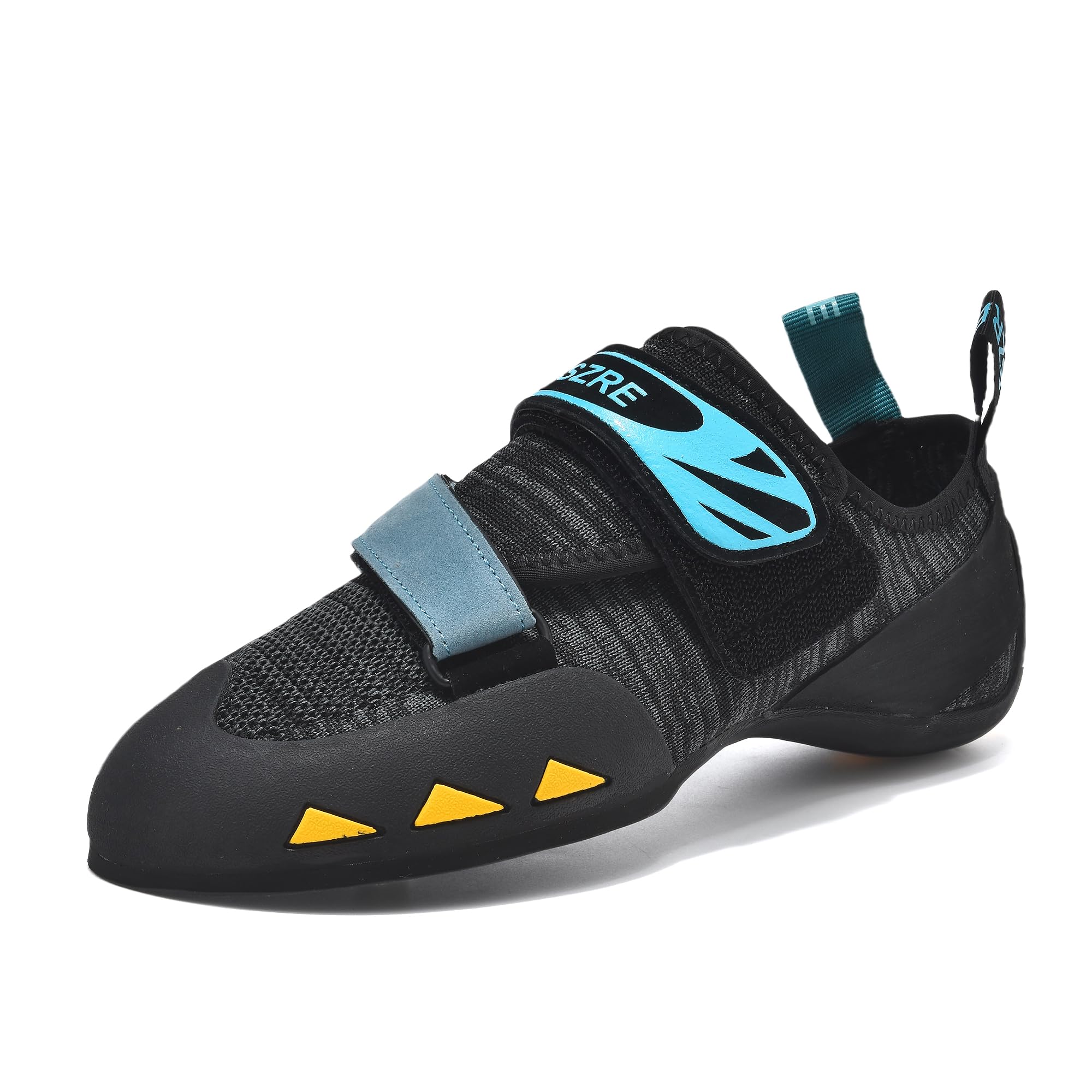 MASZRE Rock Climbing Shoes Indoor Bouldering Sneakers Lightweight Mesh Breathable Climbing Shoes for Men Women (42,Black Blue)