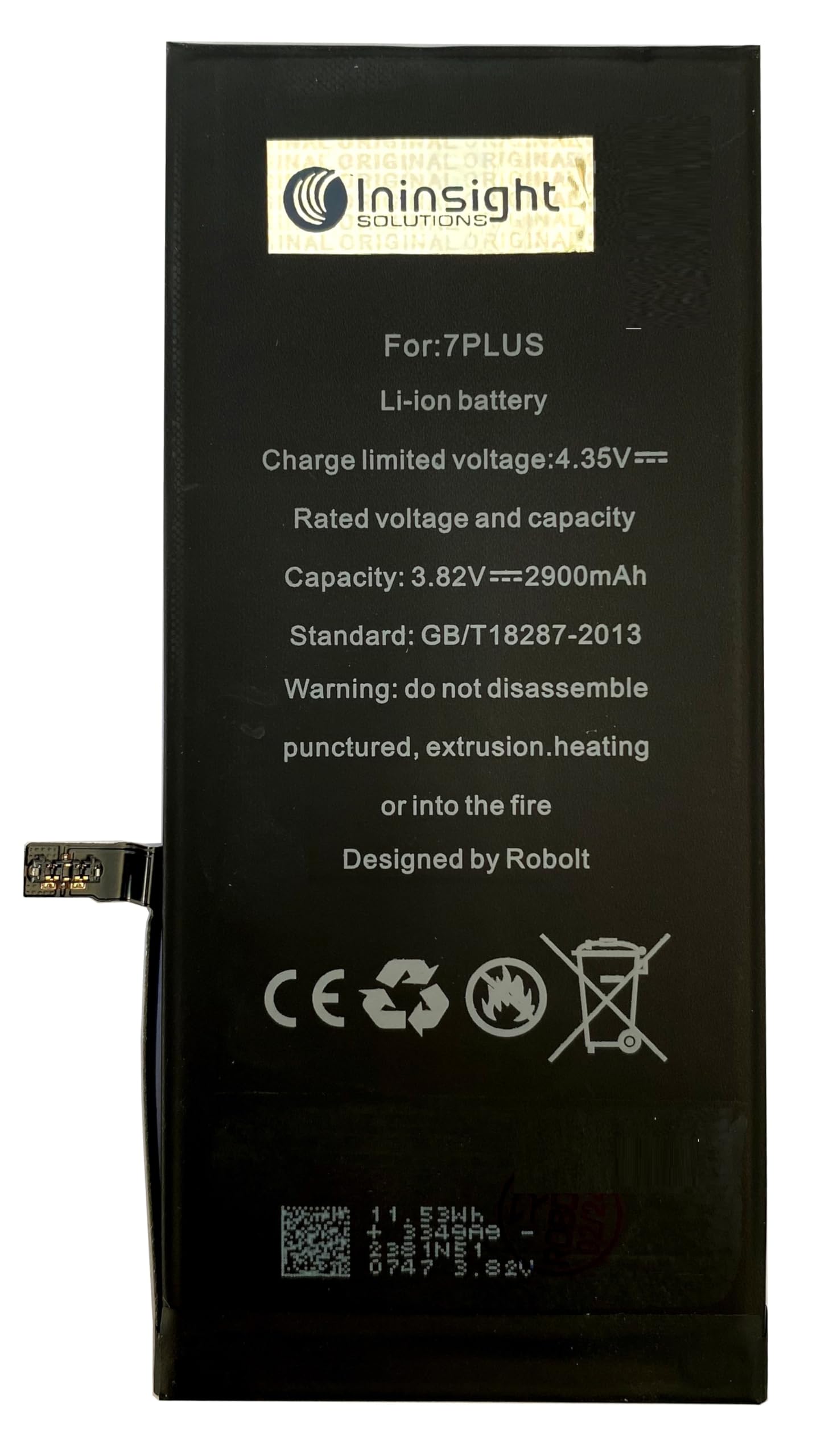 ININSIGHT SOLUTIONS Original 2900mAh Battery for iPhone 7 Plus (2900 mAh) - One Year Warranty (B0DGPZSDT5) Amazon Price History, Amazon Price Tracker