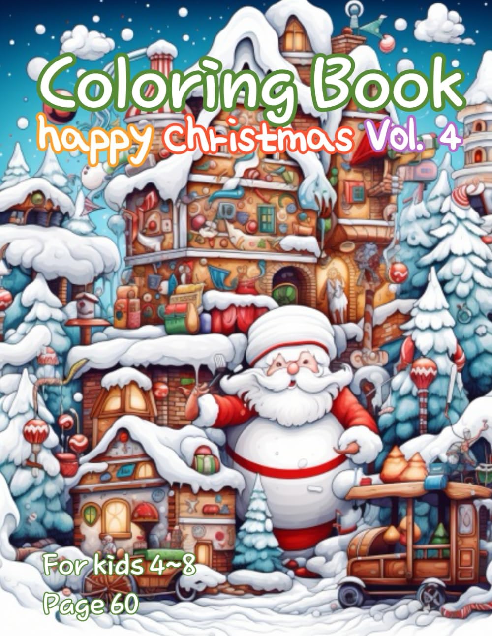 Christmas coloring books for Toddlers and Preschool Kids, for kids ages 4-8 boys and girl, activity Book to Develop Intelligence, large 8X11 inch. ... children's play and hobby in coloring book.
