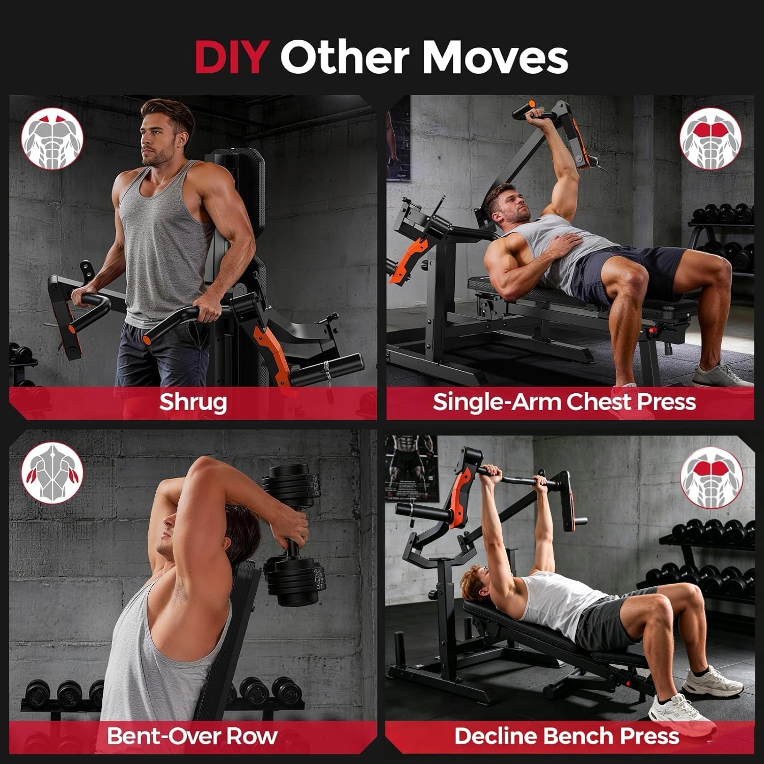 FEIERDUN SO2 Chest Press Machine, Adjustable Resistance Lever Arms, Independent Bench Design Bench Press Machine, Converging Press Path for Deep Chest Activation, Home Gym Bench Press Equipment