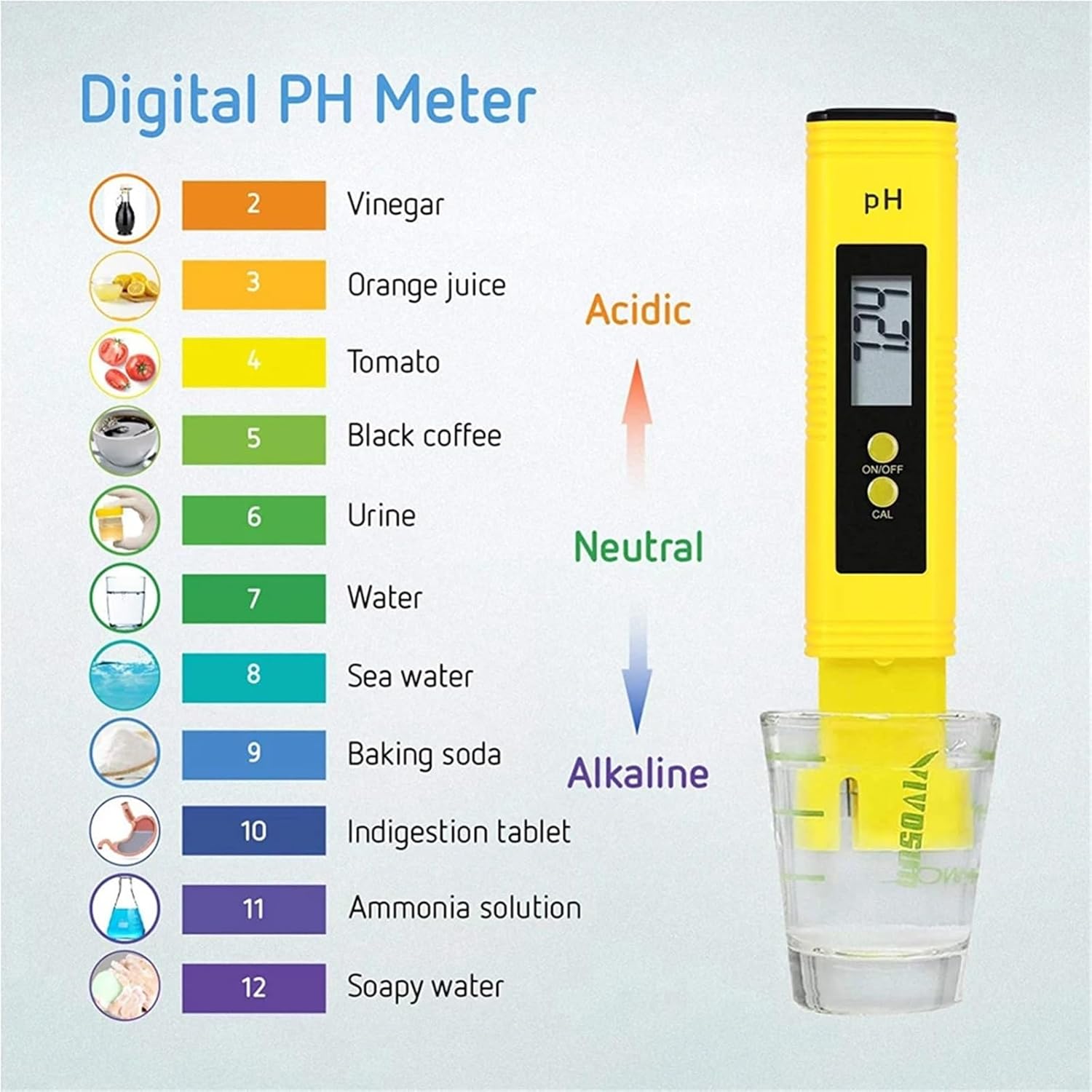 1pc PH Meter 0.01 High Precision for Water Quality Tester with 0 14 Measurement Range Suitable Aquarium Swimming Pool