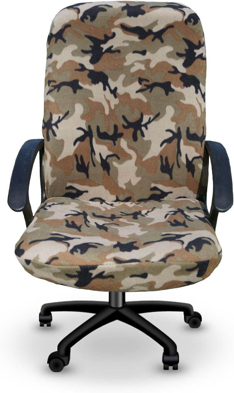 Office Computer Desk Chair Cover - Camo Print - Slipcover - Removable & Washable - Made In America - The Chirt