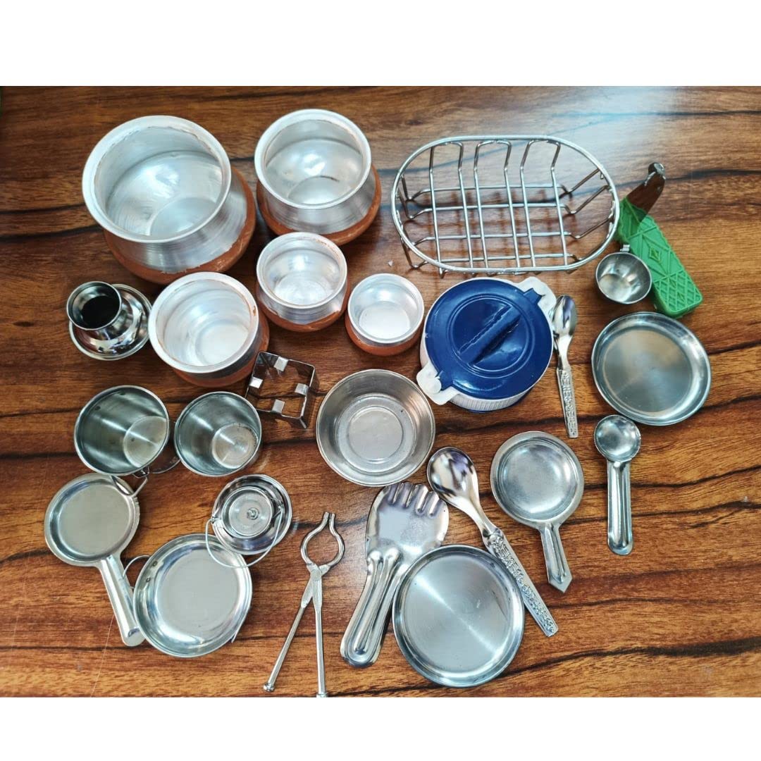 Manasvini Fancy Miniature Kitchen Mini Kitchen Playset for Real Cooking Set No-02-242 (B09T2LHNQJ) Amazon Price History, Amazon Price Tracker
