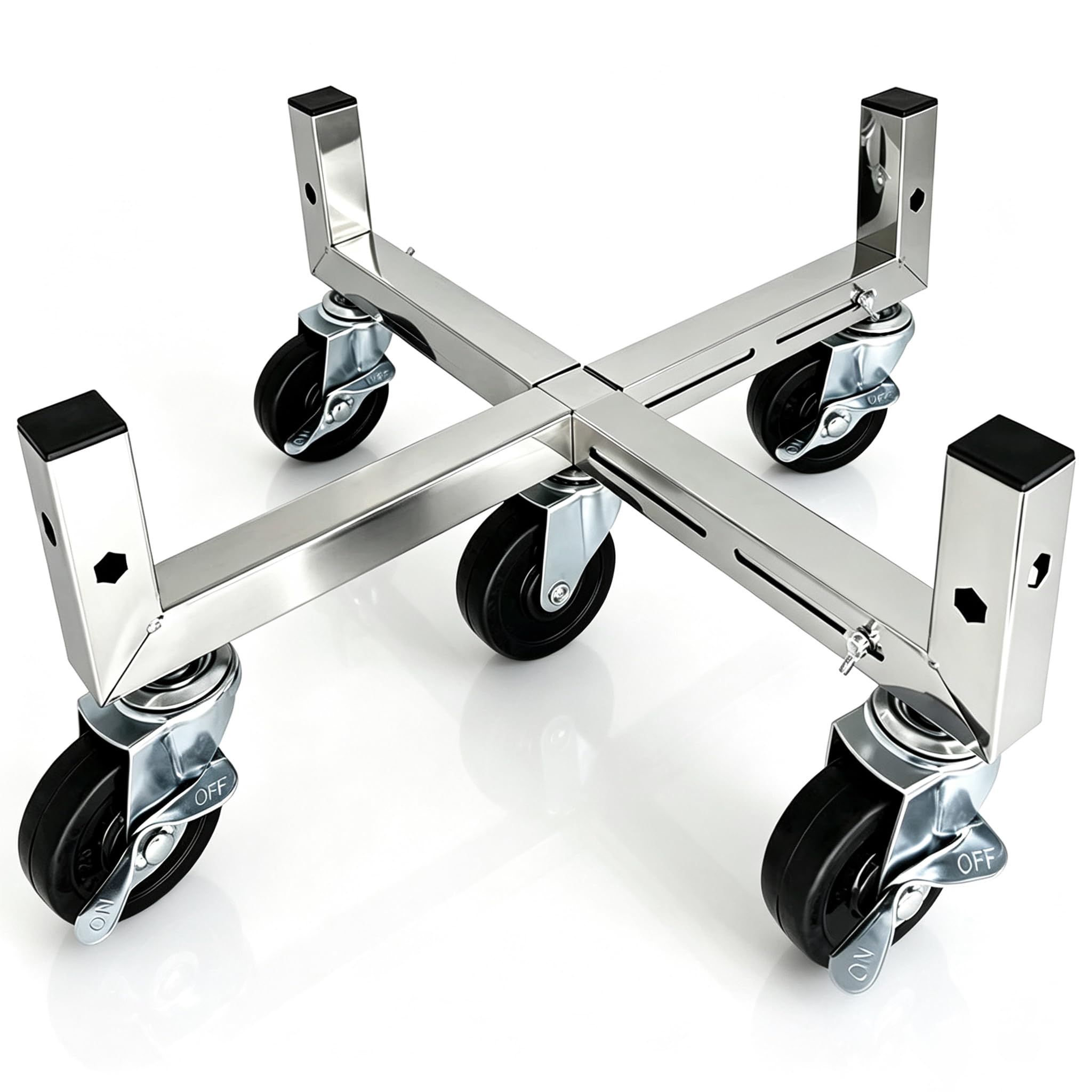 15"-27" Fire Pit Stand with Wheels for Solo Stove Bonfire Ranger Yukon