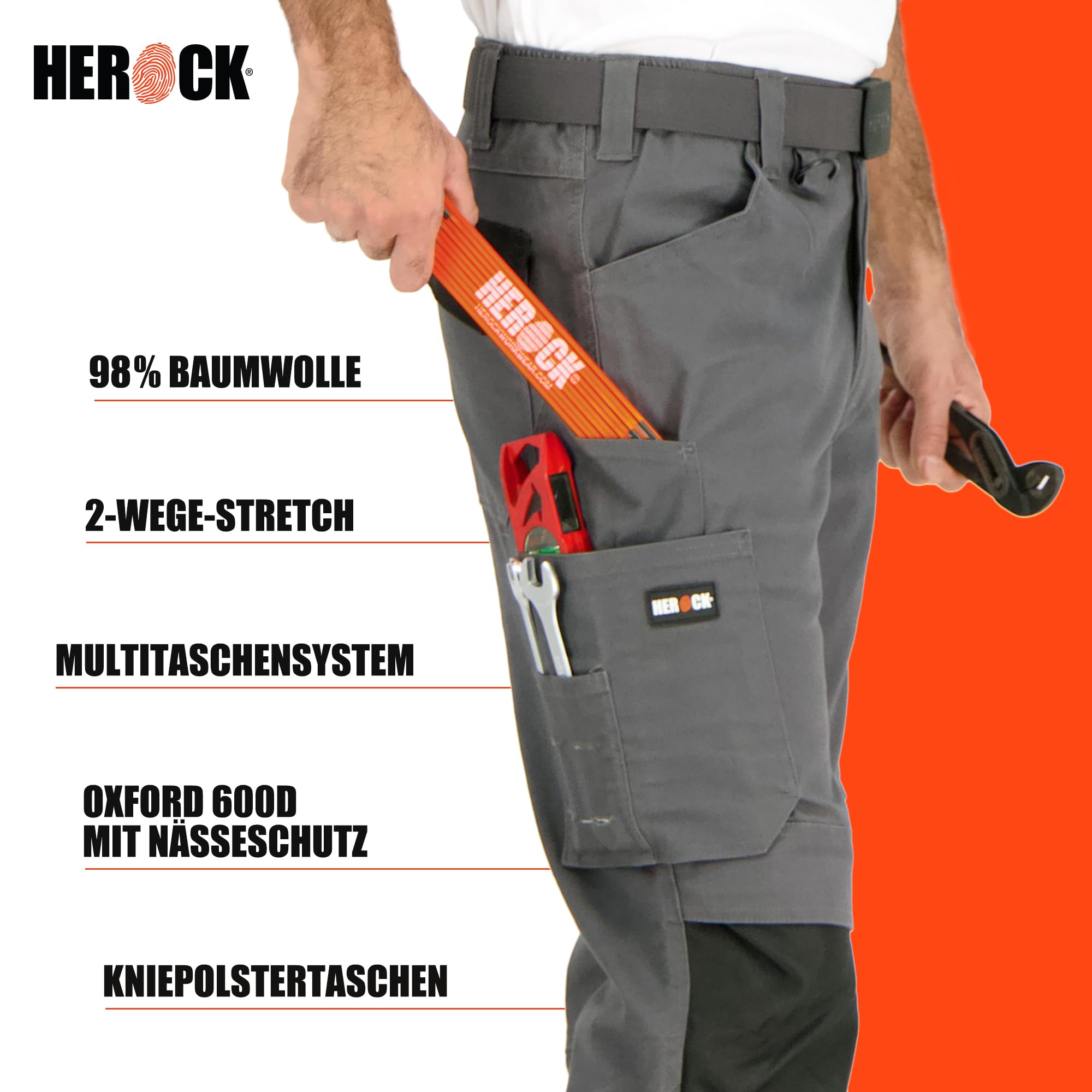 Herock Dero Pantalon Gris/Noir