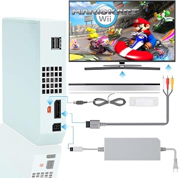 Ultimate 3'ü 1 arada Wii Kablosu Adaptör Kiti - Wii Güç Kablosu, Wii Sensör Çubuğu, Kompozit Ses Video Kablosu, Nintendo Wii Oyunları ile Uyumlu (Wii U için değil)