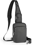 Crossbody Bag for Women, Sling Bag with Zipper Lock, RFID & Water Resistant for Men Small Chest Bag for Travel Casual