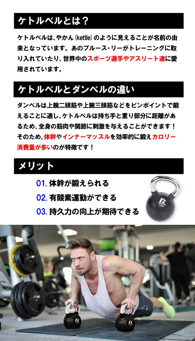 Amazon | ファイティングロード ケトルベル ダンベル 4kg 8kg 12kg