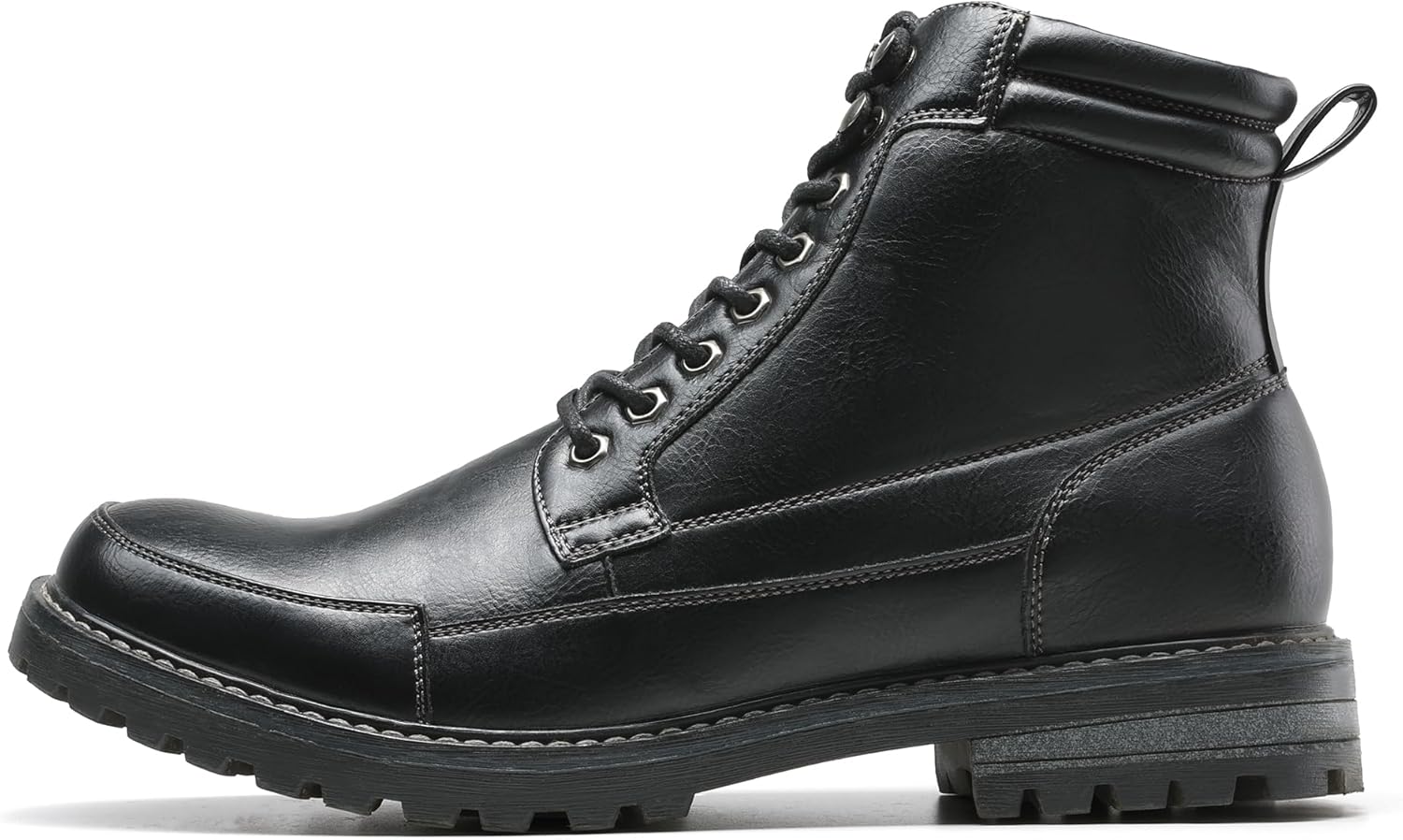 Bruno Marc Men's Motorcycle Combat Boots Warm Zipper Biker Riding Oxford Boot - Image 3
