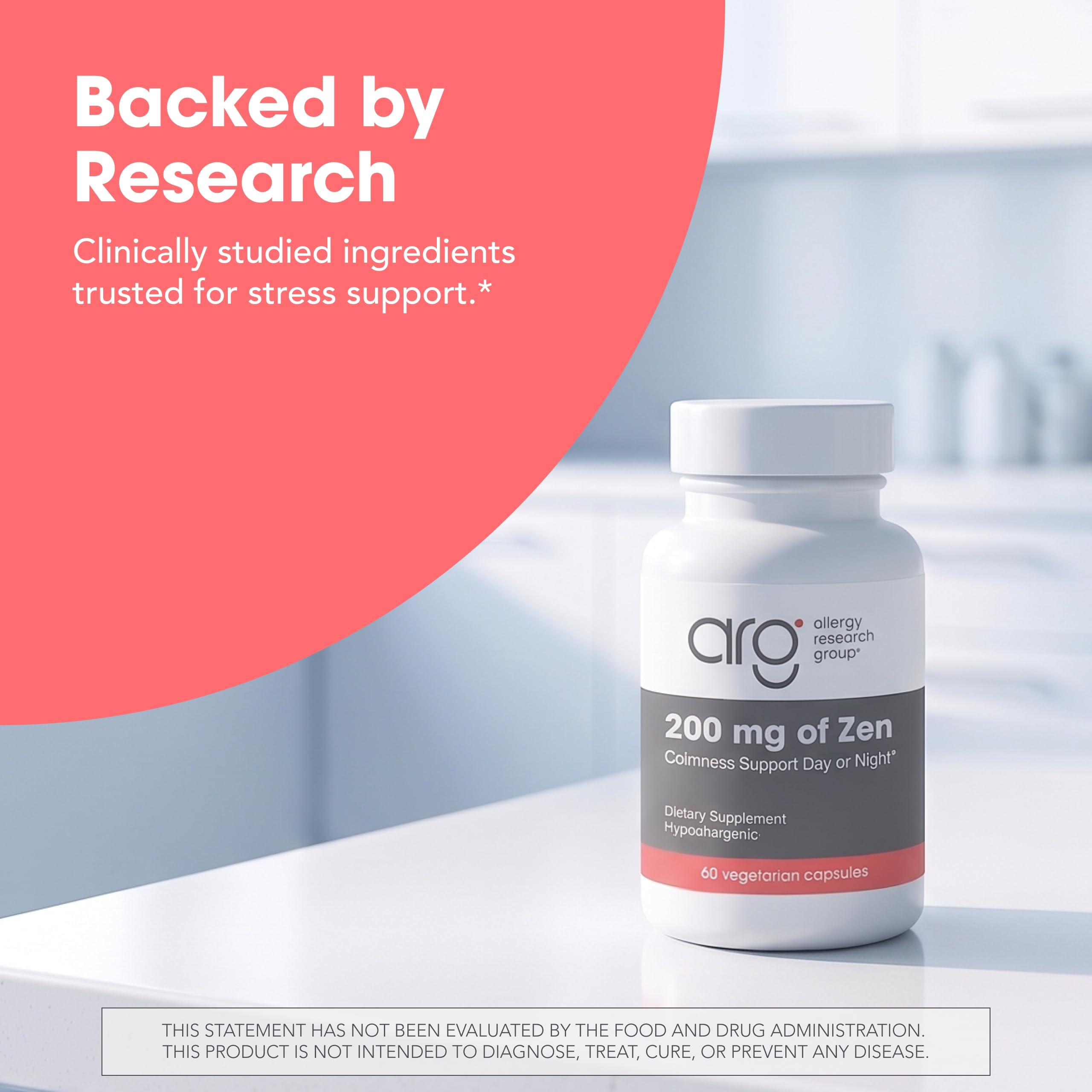 ARG 200 mg of Zen L-Theanine GABA Formula, 60 Capsules — Amazon image 5