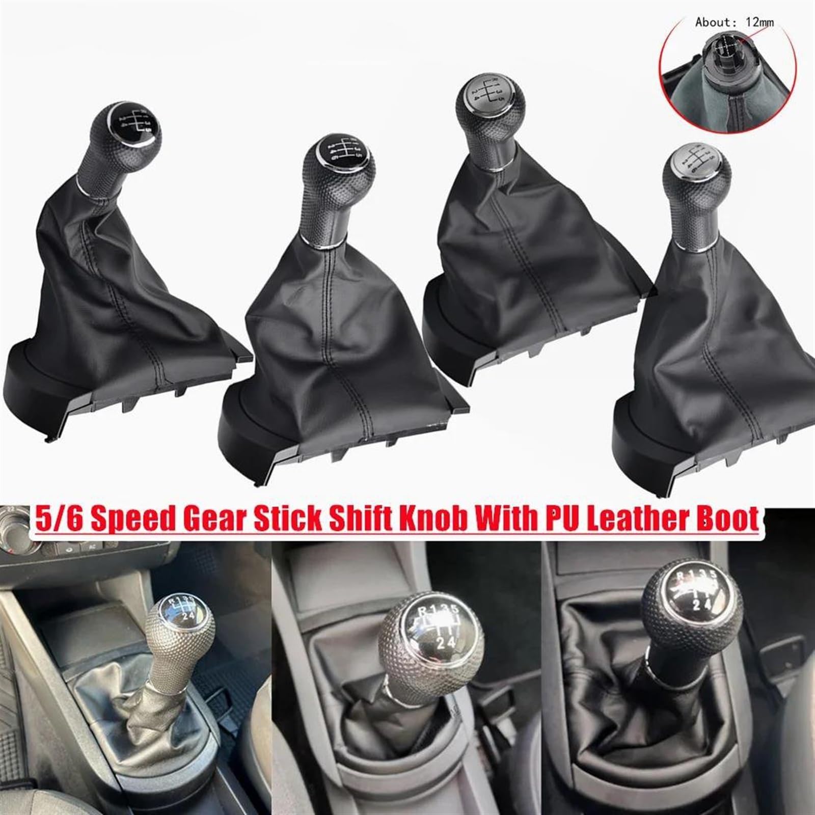 Ghetta Per Leva Del Cambio In Ecopelle | Per Opel Corsa C, Meriva (2003-2010), Tigra, Copertura Antipolvere, Nero
