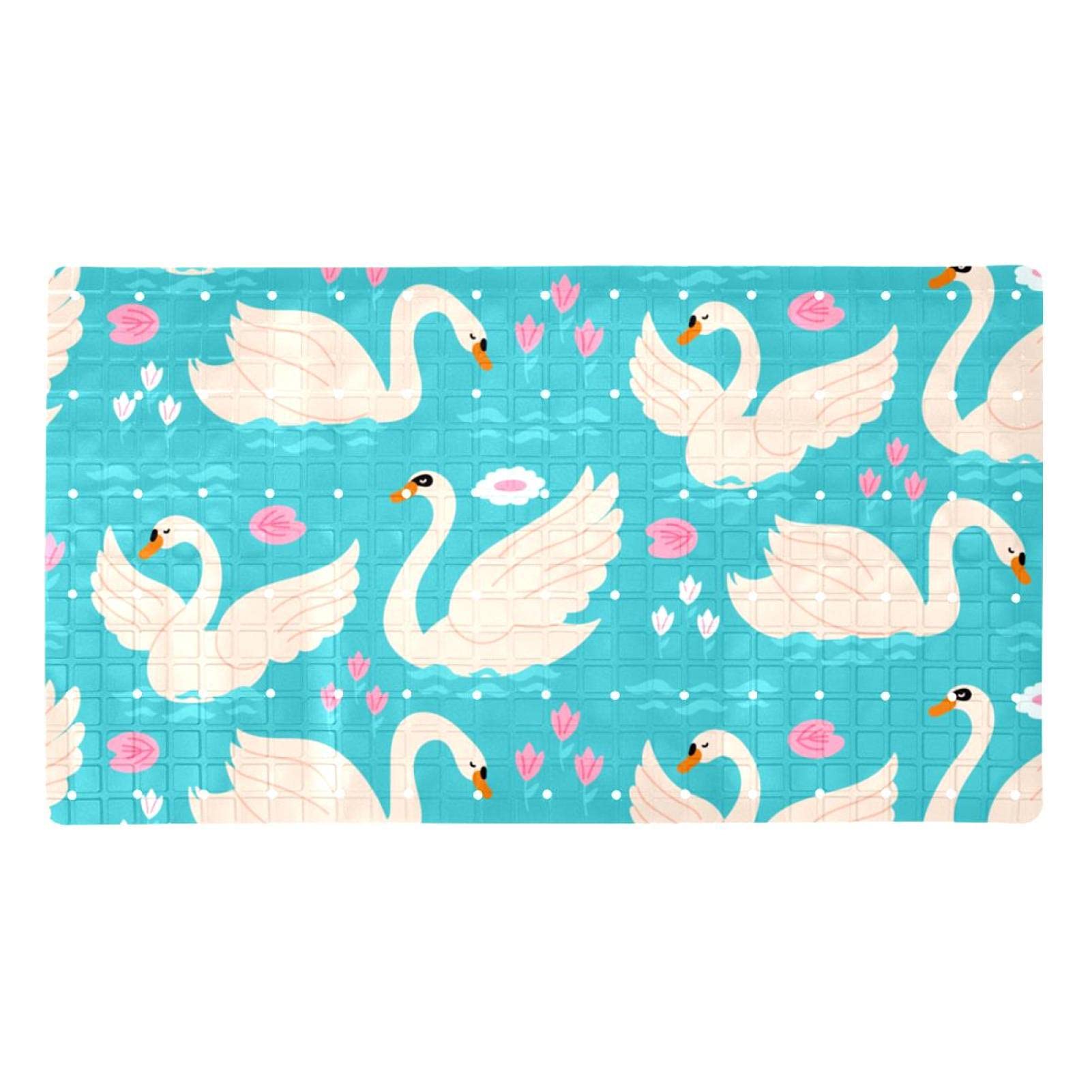 Tapis de bain antidérapant PVC lavable 40 x 70 cm à perforations