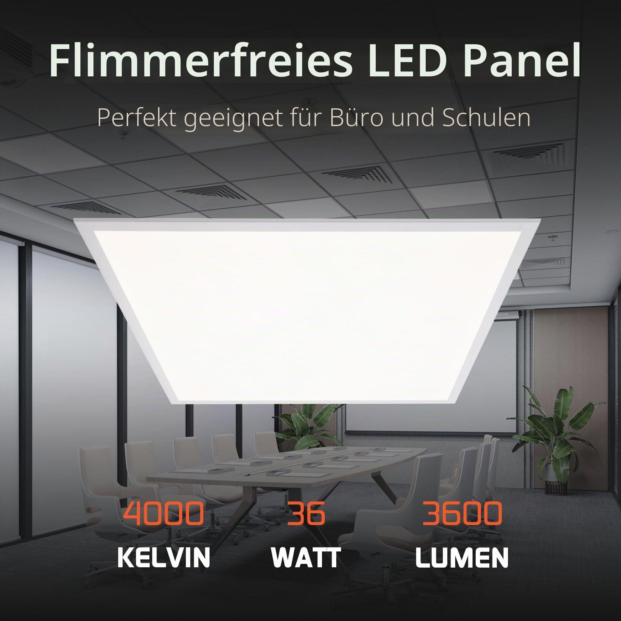 Ledvion - 6X LED-Panel, 60x60, 36W, 4000K, UGR <22, 100lm/W, Einbauleuchte inkl. 3 Jahre Garantie