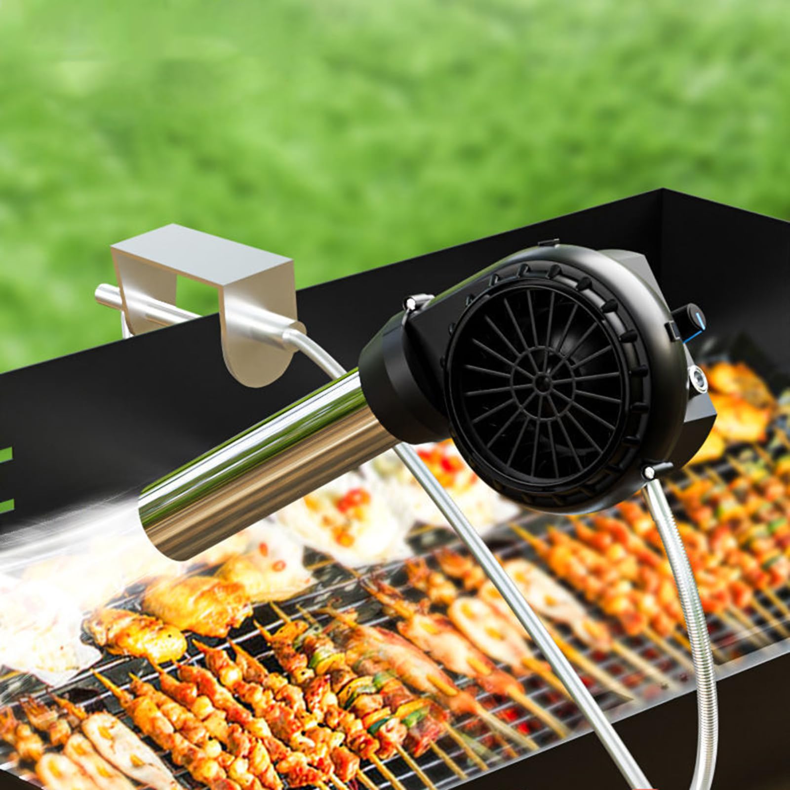 Souffleur de barbecue pour cuisiner en plein air - Rechargeable USB - Avec tube en aluminium