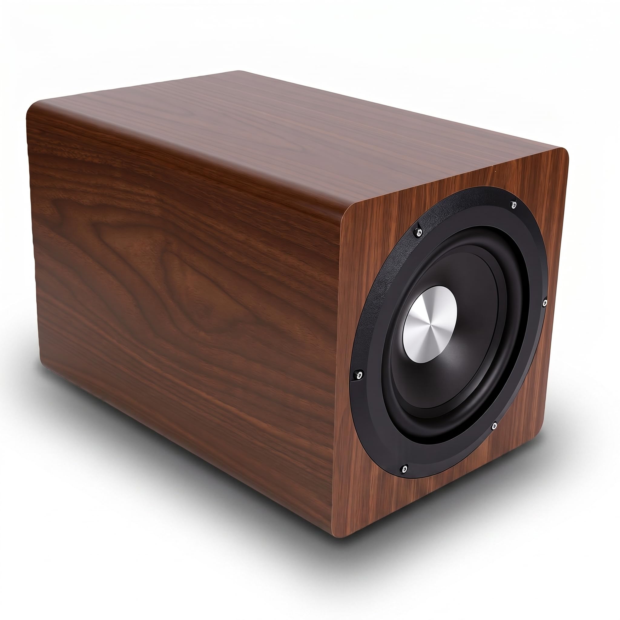 Sxhlseller Subwoofer Attivo, Altoparlante Home Audio da 6,5 ​​pollici con 100 W RMS per Bassi Profondi, Sistemas Home Cinema Facile da Configurare, Colore Rovere (Enchufe de la UE)