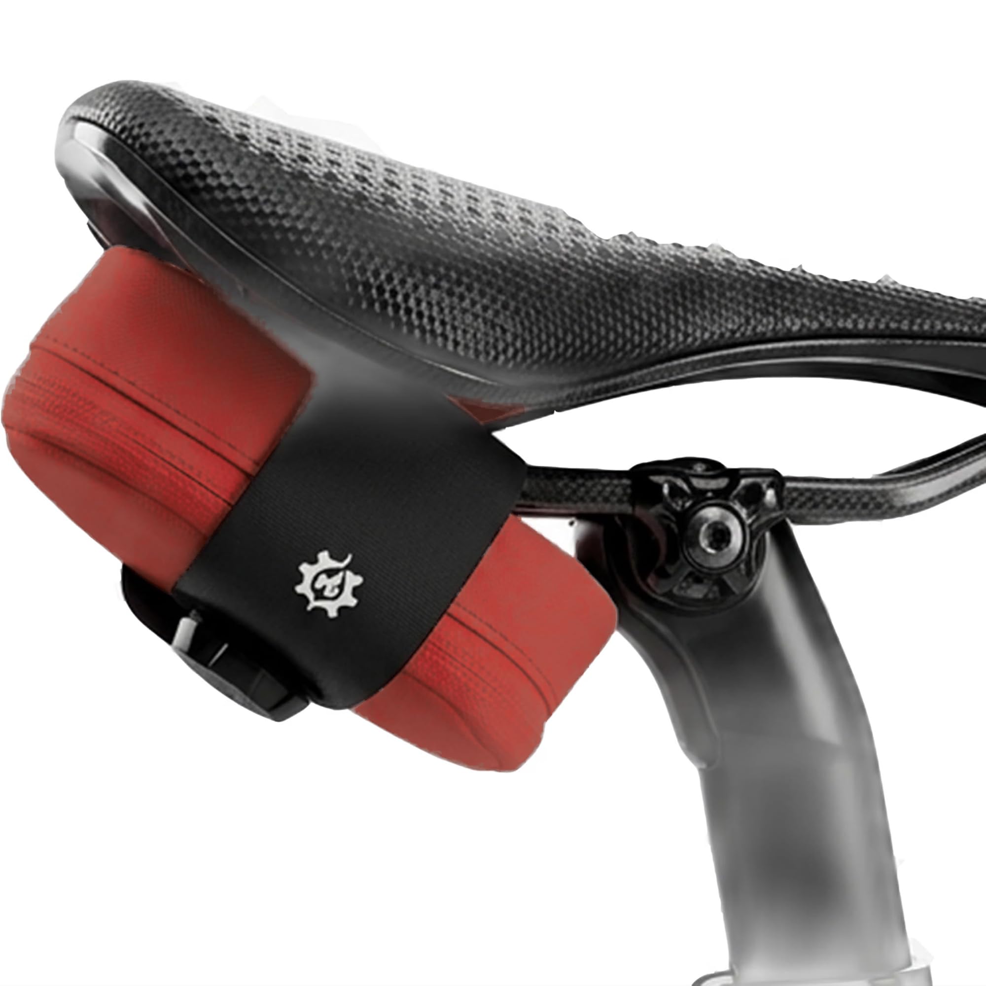 Lumiere &amp; Co. Falcon Magnetic Saddle Bag - Fast Magnetic Buckle Attachment (Red, Medium)