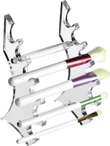 Miniatura 9 de AMT - Soporte acrílico para bolígrafo, pantalla de maquillaje transparente, grueso y resistente, soporte organizador para brochas de maquillaje