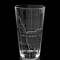 Vista 57 de ALBUQUERQUE NEW MEXICO Engraved City Street Map Beer Pint Glass Perfect Drinking Gift Idea & Unique Decor!