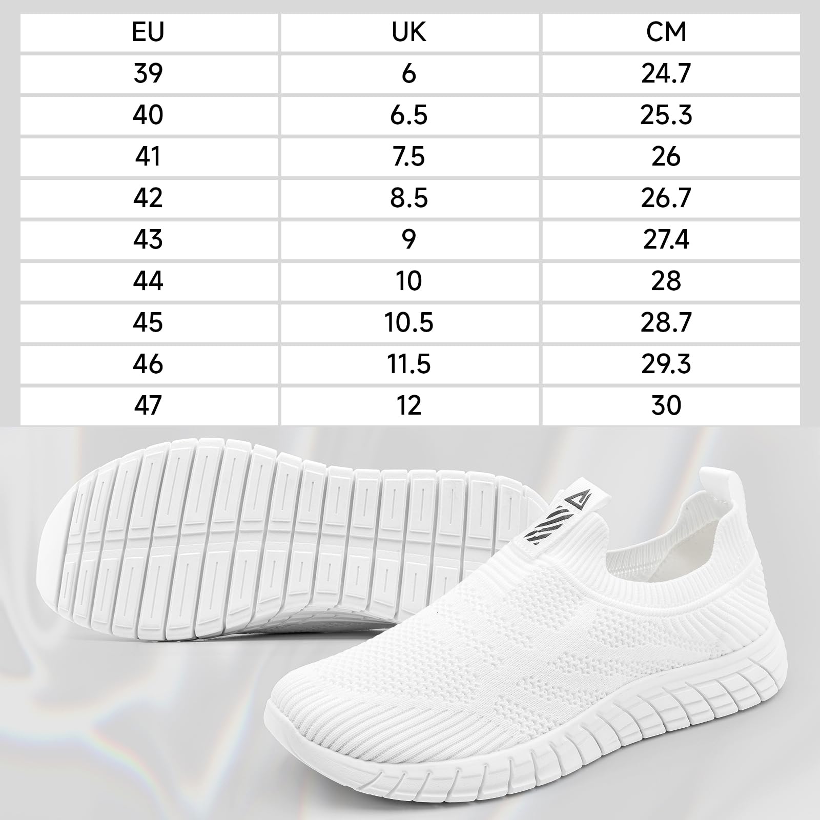ODCKOI Zapatillas Slip-On Hombre Deportivas Zapatos sin Cordones Ligeras y Transpirables Calzado para Running Fitness Atlético