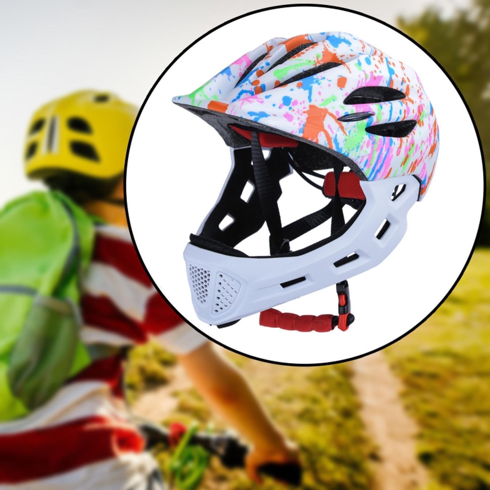 Casque de Vélo pour Enfants, Casque de Vélo Intégral Tendance, Casque de Cyclisme pour Garçons et Filles, équitation, Blanc
