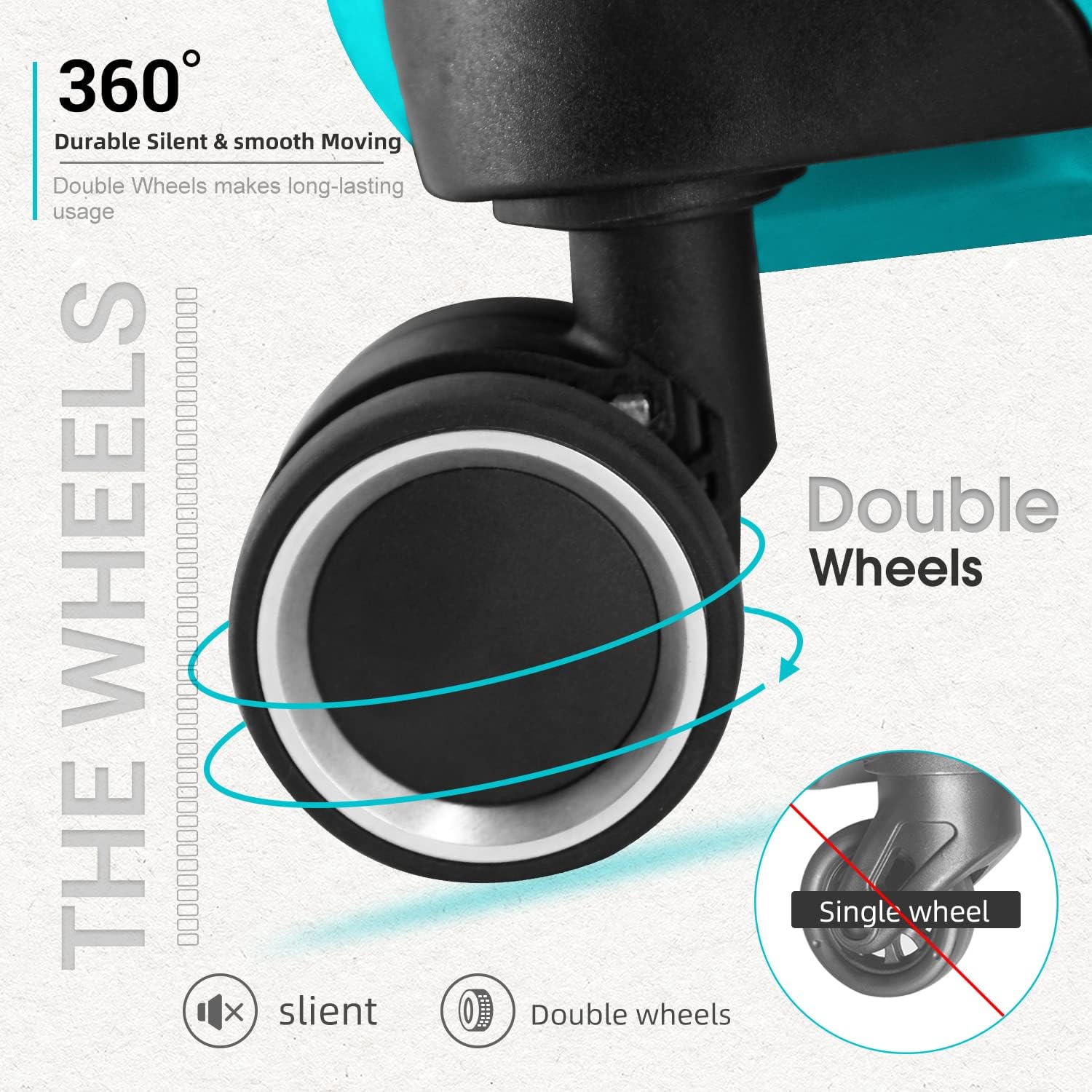 review LARVENDER Luggage Sets, Luggage 4 Piece Set, Expandable Luggage Set Clearance for Women Suitcsases with Spinner Wheels Hardside Luggage with TSA Lock (Aqua Blue)