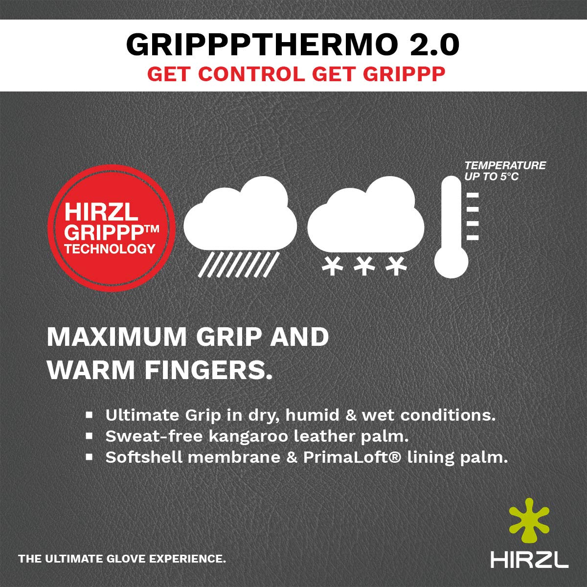 HIRZL GUANTES GRIPPP Thermo 20 Black L 9