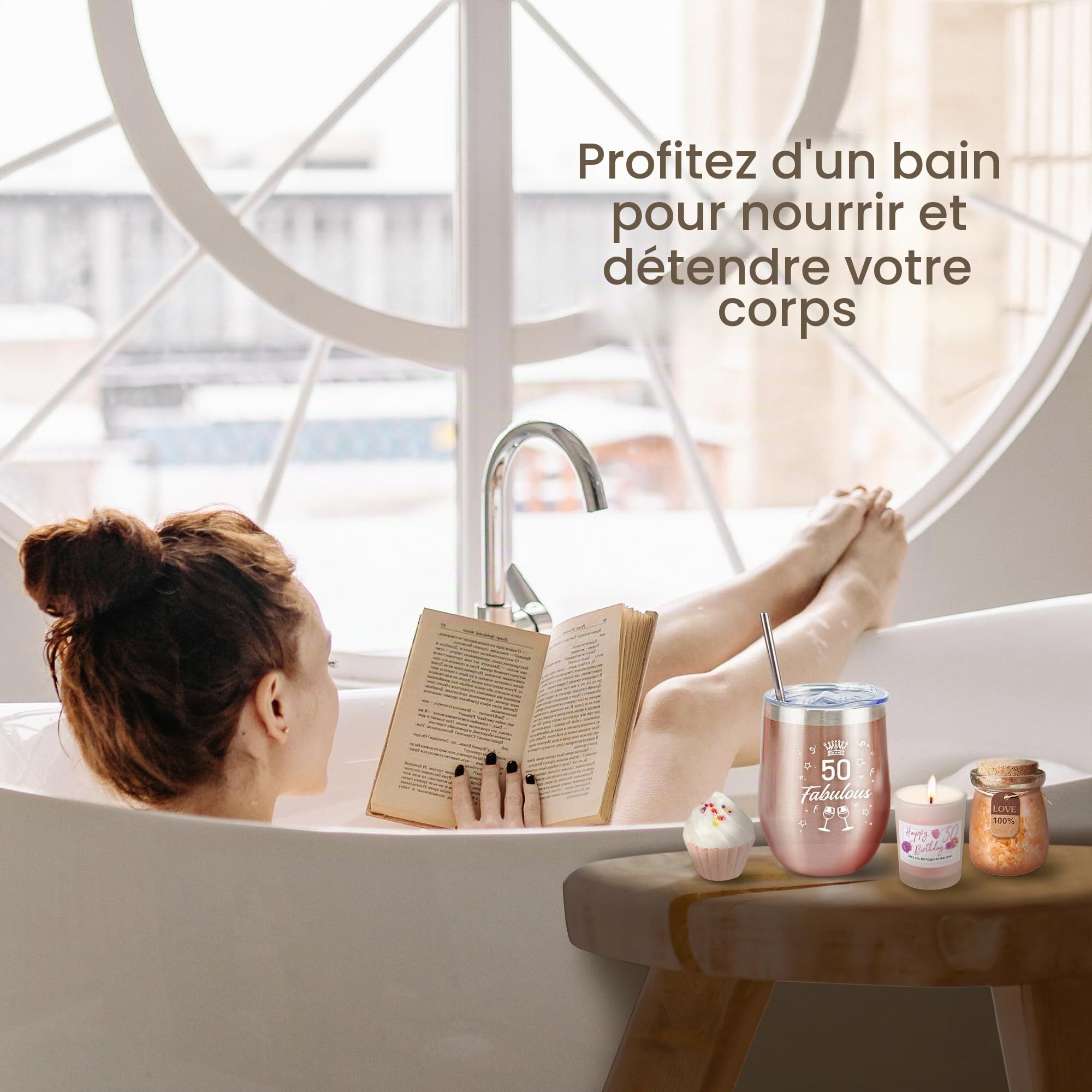 Epessa Cadeau d'anniversaire – Panier cadeau spécialement conçu pour les filles (50 ans)