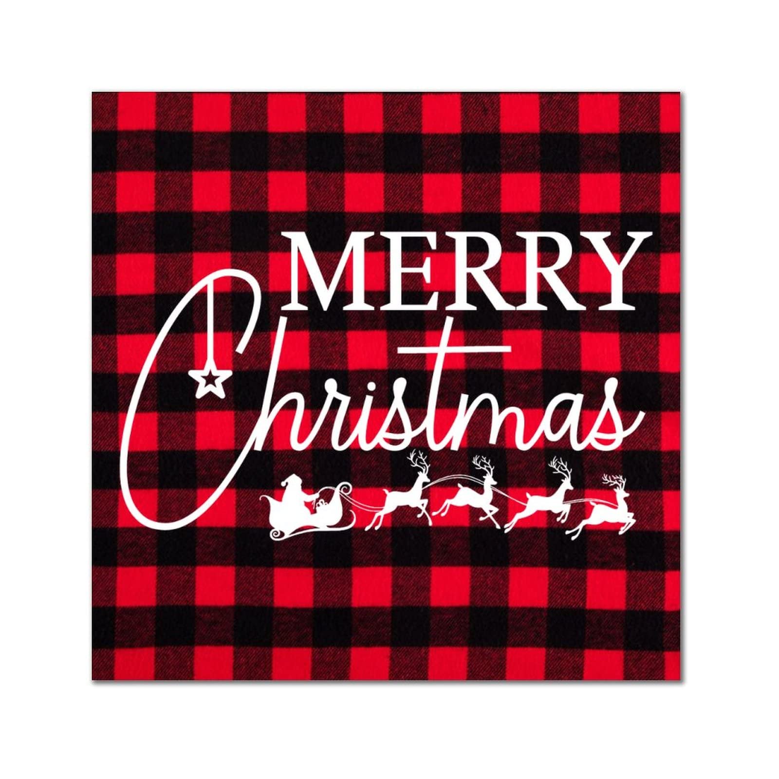 Plaque murale Merry Christmas en bois pour réchauffer l'ambiance de votre chambre et salon