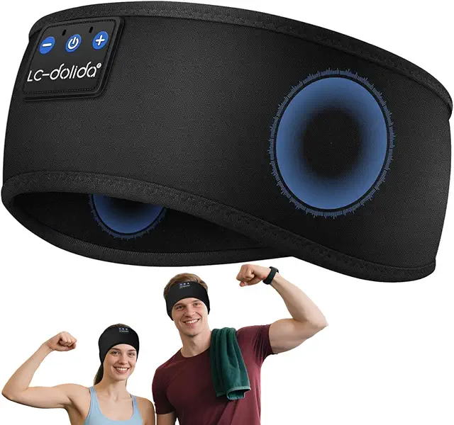 Bandeau Anti-Bruit Bluetooth LC-dolida - Casque de Sommeil Multifonction 6 en 1