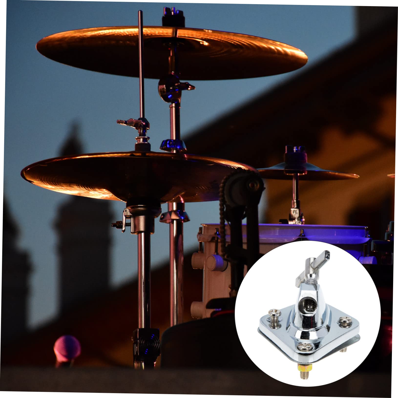 Garneck Drum Base Marching Legs Mounting Screw Drum Mount Bracket Drum Lugs Bass Drum Stand Bass Drum Spur Feet Drum Holder Plate Support Bass Drum Bass Drum Leg Drum Parts Alloy Silver