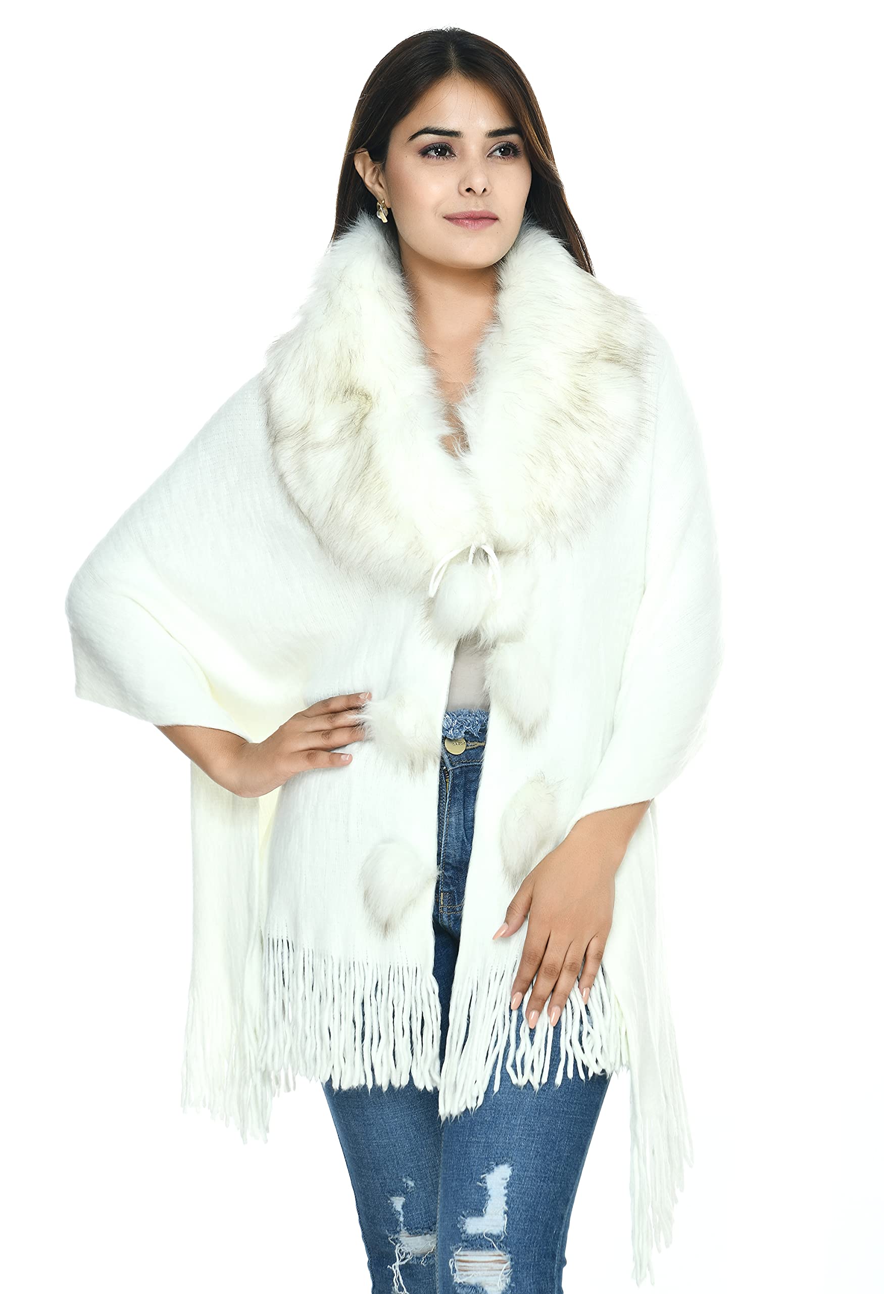manra Women Woolen Kashmiri Fur Stole SC 16 (1K-ROGW-MMY0__free size)-picture-20