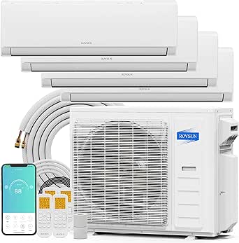 Amazon.com: ROVSUN 35000 BTU Quad Zone WIFI Mini Split AC/Heating ...