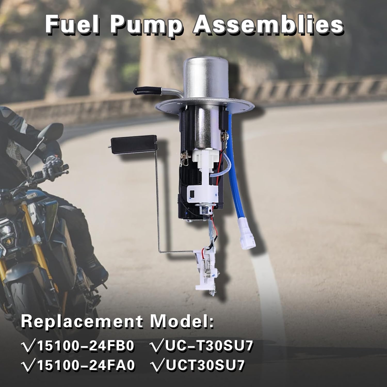 15100-24FB0 Fuel Pump Assembly High Flow Rate Output Long Service Life Compatible with Suzuki Hayabusa GSX 1300R GSX 1300RZ 1999-2007