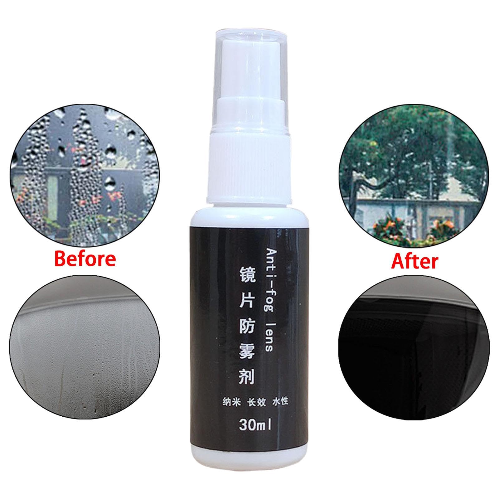 Vaveren Anti Fog Spray Snorkel Defogger Defogging Defog Agent Lens Cleaning Spray AntiFog Spray for Window Ski Mask Eyewear Mirrors, 30ml
